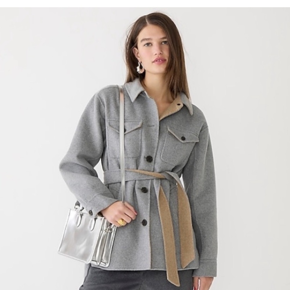J. Crew shirt-jacket in double-faced wool